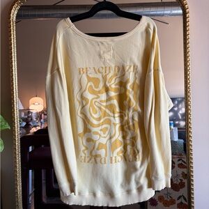 Aerie Yellow Beach Sweatshirt